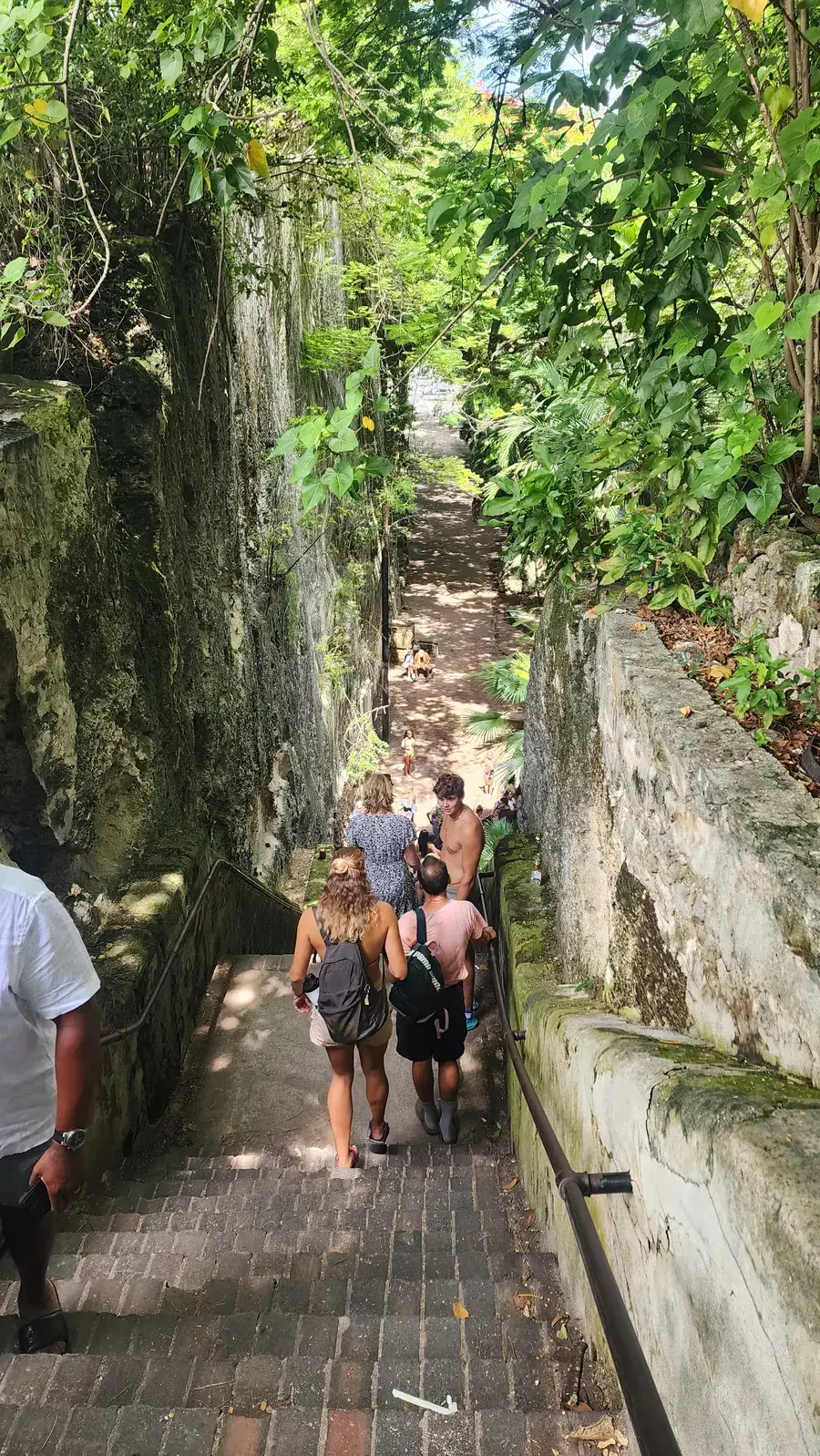Queen's Staircase Nassau — vista del cañón de roca caliza