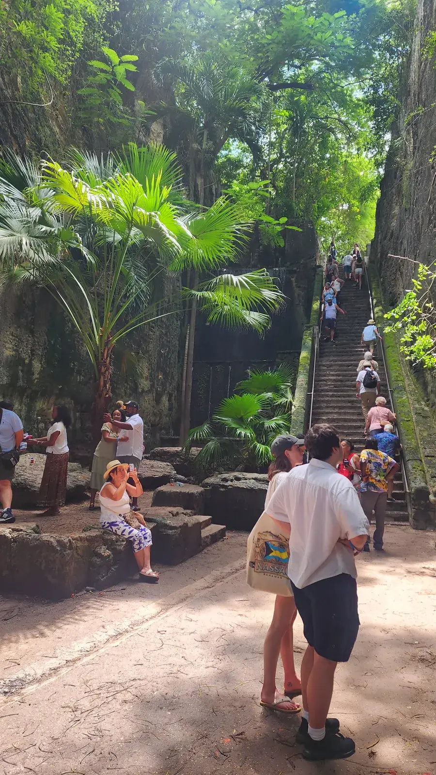 Queen's Staircase Nassau — cañón de caliza tallado a mano